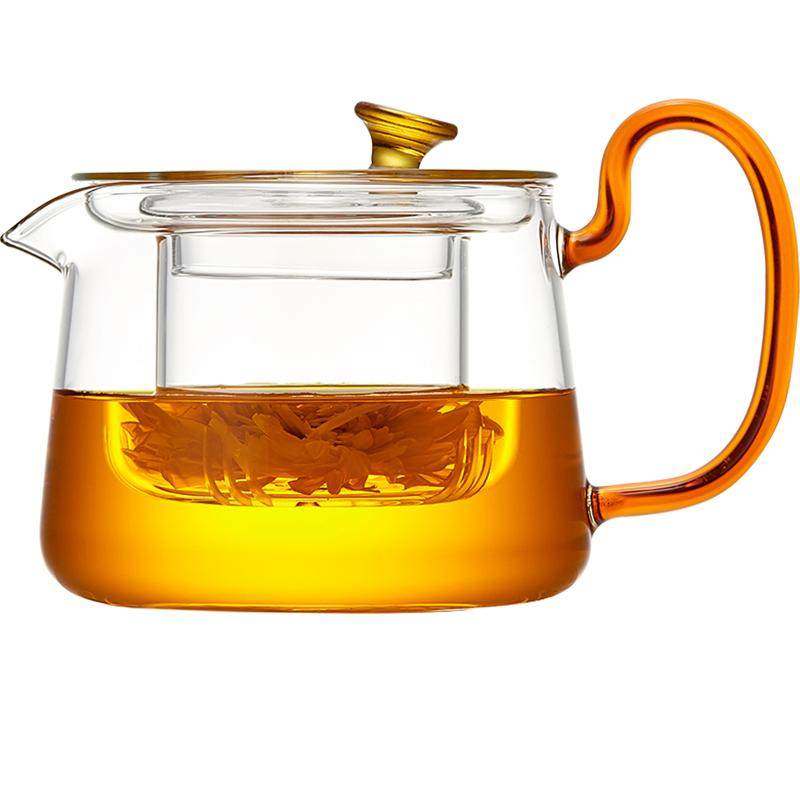 启润家用耐高温可加热玻璃泡茶壶
