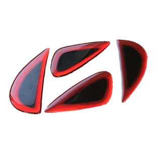 适用于现代新朗动改装饰配件方向盘贴前标尾标贴专用升级车标车贴