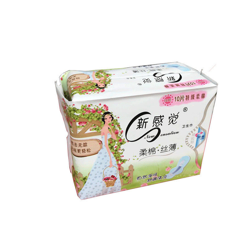 新感觉茶多酚日夜卫生巾柔棉绢网