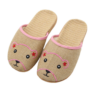 儿童拖鞋夏季男女童亚麻拖鞋宝宝家用居家地板鞋居家室内凉拖鞋