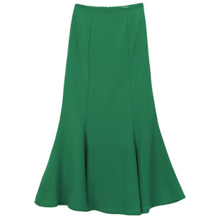 2022新款韩版夏雪纺高腰鱼尾半身裙百搭高腰裙时尚气质 大摆长裙