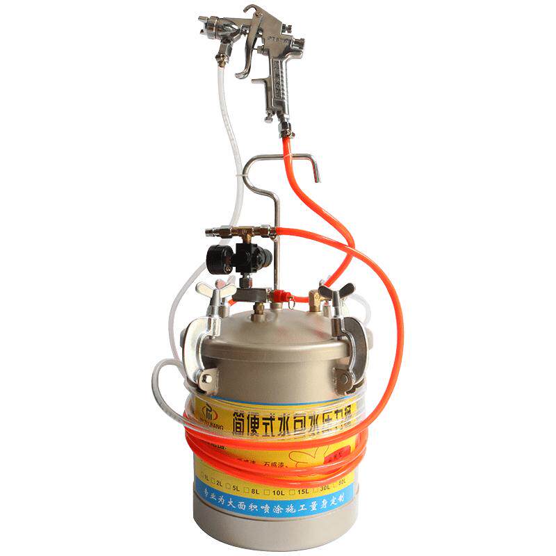 百马W-77/PT871水包水多彩漆油漆喷枪仿大理石10L乳胶漆压力桶