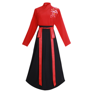 魏晋风原创明制汉服男古装侠客书生齐腰襦裙中国风学生班服冬装女