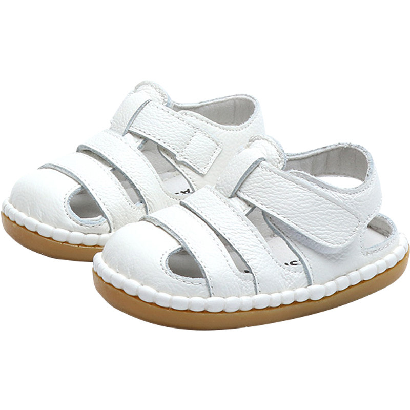 女宝宝牛皮婴幼儿软底凉鞋新品