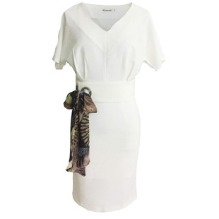 2023春夏款女性OL职业修身包臀短袖连衣裙套装收腰优雅洋气一步裙