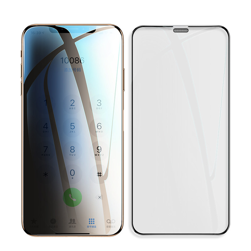 适用苹果x钢化膜iPhoneX防窥6/7/8plus/xr屏幕偷窃全屏覆盖ix防窥视透