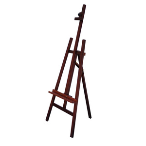 1.55米可升降胡桃棕色黑白色松木制画架广告展示宣传架木质油画架