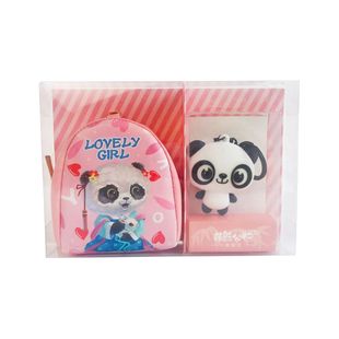 熊猫钥匙扣挂件小背包零钱包可装硬币可爱公仔挂件套盒礼物纪念品