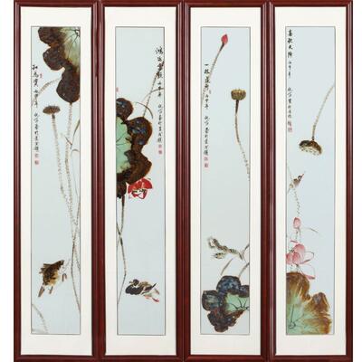 手绘装饰画客厅挂画景德镇陶