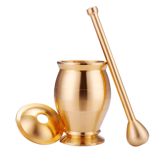 纯铜捣药罐捣三七杵子药盅擂钵臼缸研钵铜盅捣碎捣蒜器研磨器