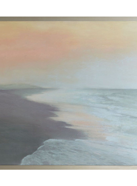 海浪轻奢设计师款侘寂风装饰画