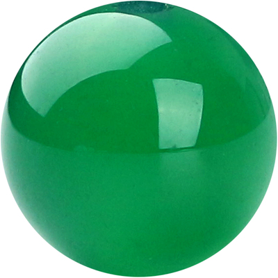 耳钉镶嵌半孔无孔珠子天然绿玛瑙