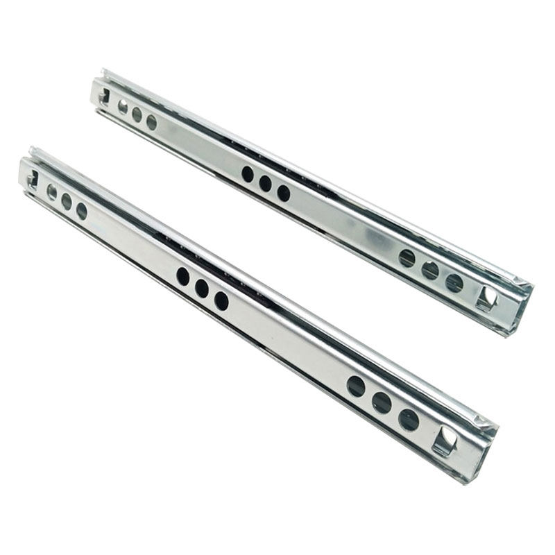 双向17mm宽滑轨二节小滑轨电子窄柜小型抽屉导轨直线2折滚珠轨道