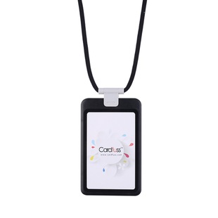 卡仕达深度防水双面可视钢化膜工作证员工牌挂牌配卡夹扣圆绳挂绳职员岗位证识别卡套挂脖会议参会证胸牌吊绳