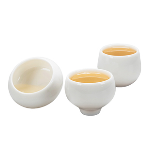 德化白瓷茶杯猪油白大号主人杯单杯品茗杯纯白瓷陶瓷功夫茶具茶碗