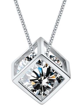 新款潮纯银施华洛锆石学生锁骨链