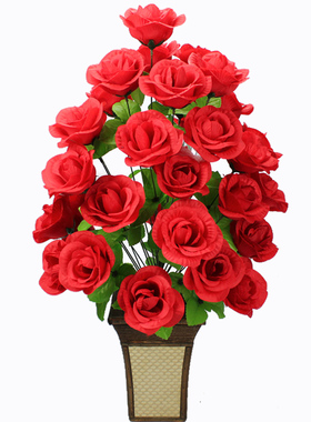 玫瑰花束仿真花假花36头大月季