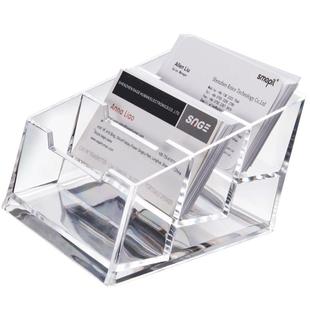 金隆兴高级感名片盒前台名片收纳盒大容量名片摆放架展示架名片架座请赐名片盒随身携带展会商务酒店办公桌面