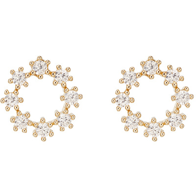 BENSHENG小花环耳钉女小众设计