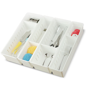 加高日本厨房抽屉收纳盒内置分隔盒板格餐具盒分格板塑料办公橱柜