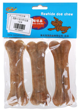 茂源4寸牛皮压骨咬胶10cm狗狗