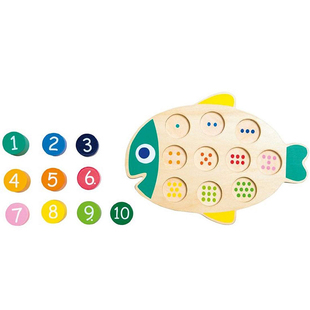 木制数字板宝宝认识1-10教具快乐学数字快乐幼儿园早教玩具1-3岁