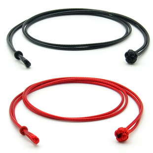 黄金吊坠项链绳子翡翠玉配挂件绳编织黑红绳子挂坠绳皮绳男女蜡绳