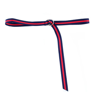 女士皮带细款牛仔裤编织帆布腰带韩国简约休闲学生双环扣无孔裤带