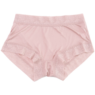 妈妈说好穿 100%桑蚕丝真丝内裤女透气舒适蕾丝包臀大码无痕内裤