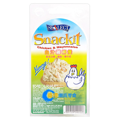 泰国snackit白汁鸡柳餐饼干罐头