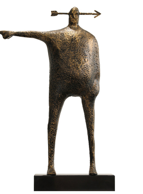 门厅艺术风铸铁设计师人物雕塑