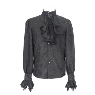 钢铁老爷朋克哥特伯爵绅士男装英伦风宫廷复古宴会礼服痞帅衬衫男