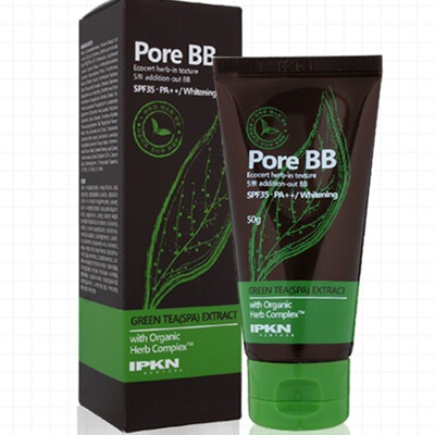 韩国专柜正品IPKN/忆可恩绿茶细致毛孔BB霜 补水遮瑕服帖 pore BB
