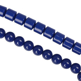 正品蓝矿石散珠桶珠隔片半成品DIY水晶饰品酷似青金石无白无金