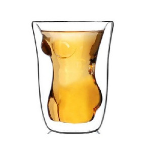 美男杯情侣杯杯双层透明玻璃杯创意啤酒杯子猛男红酒杯酒吧情趣杯