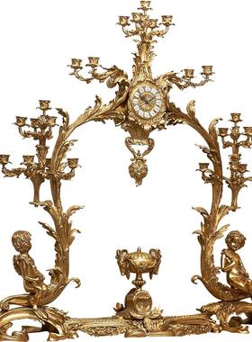 凤凰美居大摆件别墅奢华座钟纯铜