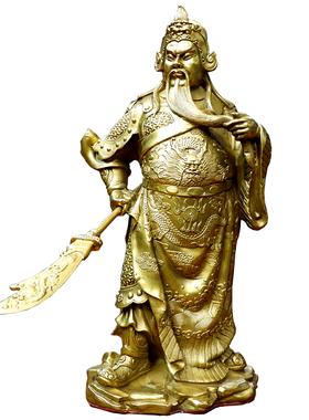 黄铜武财神关公店铺客厅安宅招财