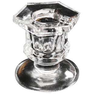 水晶玻璃托盘 香薰蜡烛底座烛台简约透明圆形家用浪漫摆件烛盘