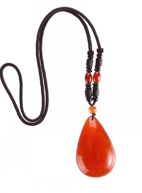 二代老蜜蜡挂坠女百搭时尚项链