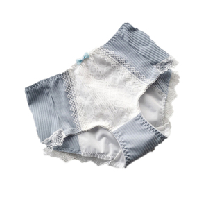 现货螺纹棉实用可爱舒适柔软透气平角裤女生生理期内裤防漏月经裤