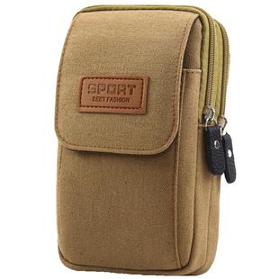 男手机腰包5寸穿皮带手机套包多功能横竖款帆布包6.5寸大容量挂包