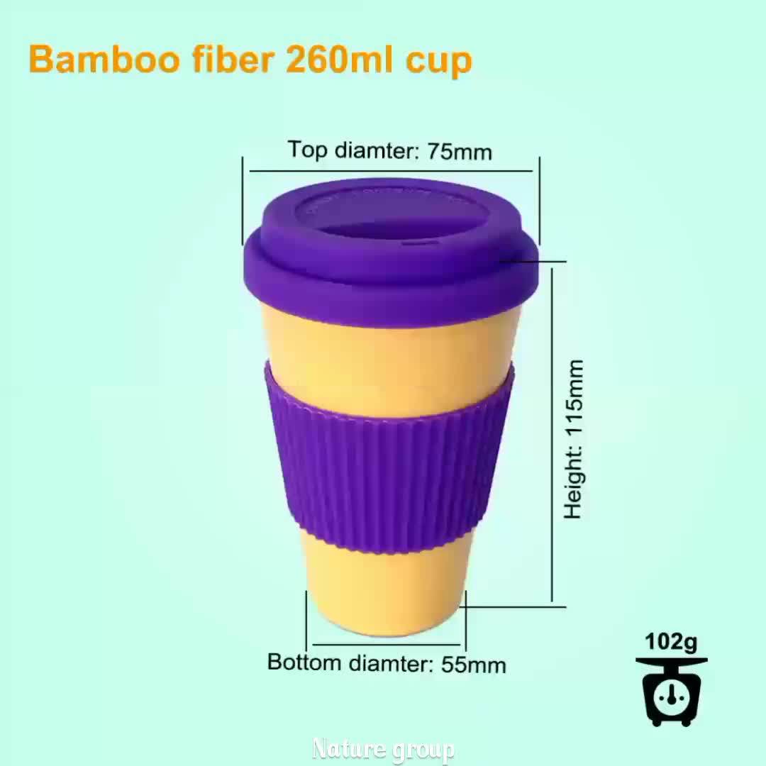 Best Selling Products 9oz Bamboo Fiber Drinking Espresso Cups With Lids