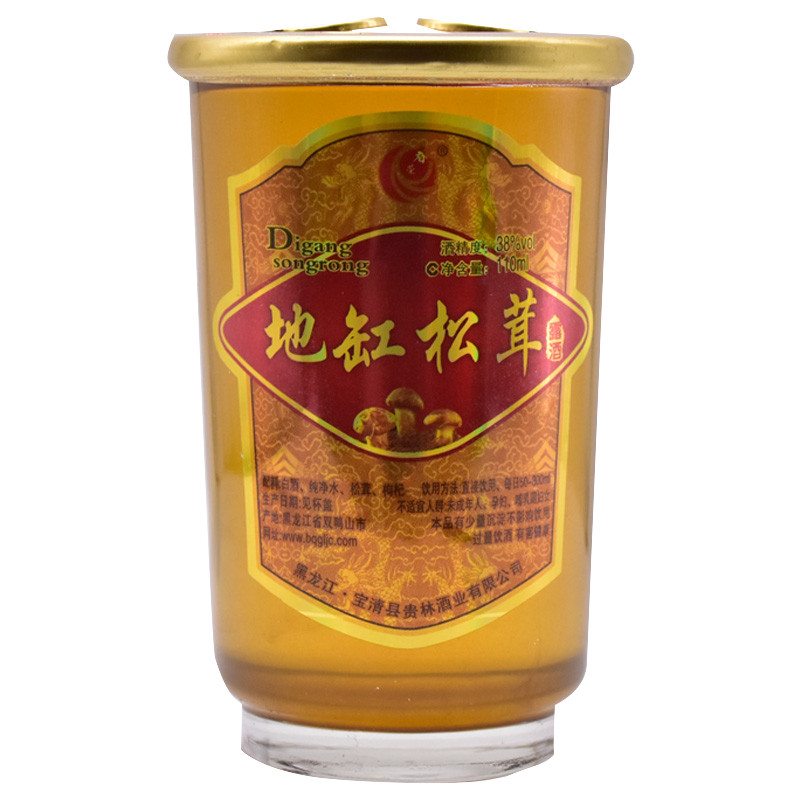 地缸松茸口杯酒东北特产露酒38养生配制酒