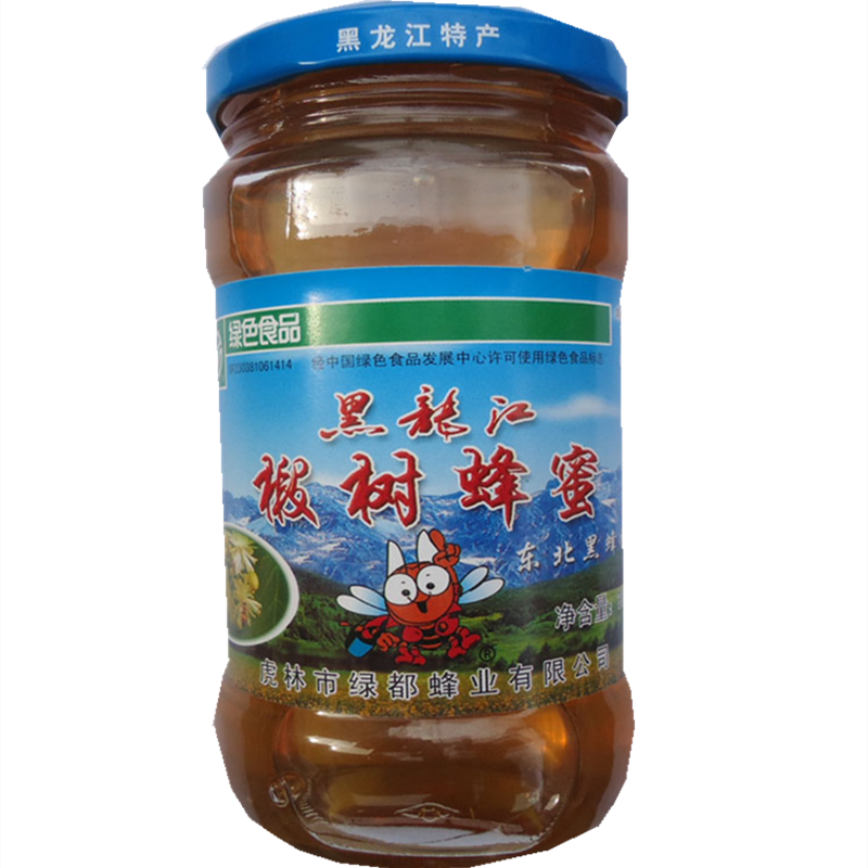 虎琳 黑龍江椴樹蜂蜜380克玻璃瓶 東北黑蜂特釀 雞西虎林綠都蜂業(yè)