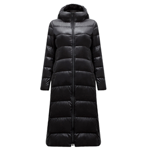 反季清仓 秋冬轻薄羽绒服女超长过膝保暖轻便型时尚显瘦外套大衣