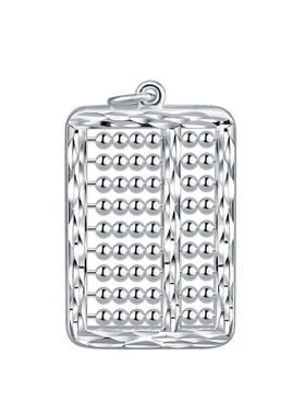 吊坠999纯银如意算盘招财空心