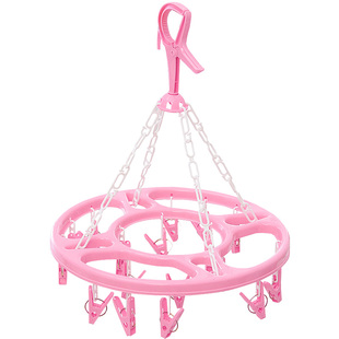 多夹子晾衣架晒袜子内衣凉婴儿童挂钩圆形小家用宿舍学生功能神器