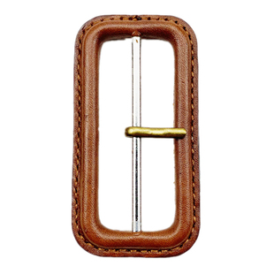 牛皮腰扣带针三挡扣包皮日字扣钎子 B家外套风衣大衣扣子咖啡棕色