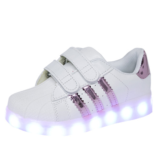 春夏季童鞋儿童亮灯鞋LED充电发光男童七彩夜光鞋女童闪灯运动鞋