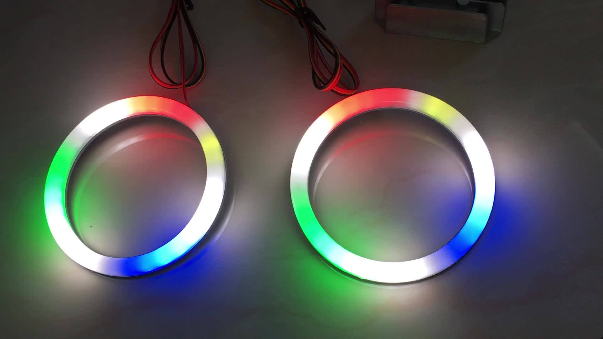 Sk6812 Rgbw Chasing Led Angel Eyes 70 80 90 100 105 110 120mm Full Halo Rings For Car Buy Rgbw